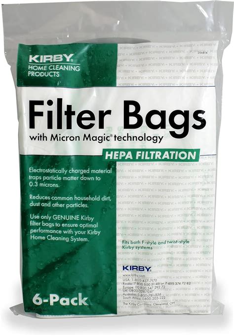 Kirby Micron Magic HEPA Filtration Bags Style F: A Must-Have Accessory for Kirby Vacuums